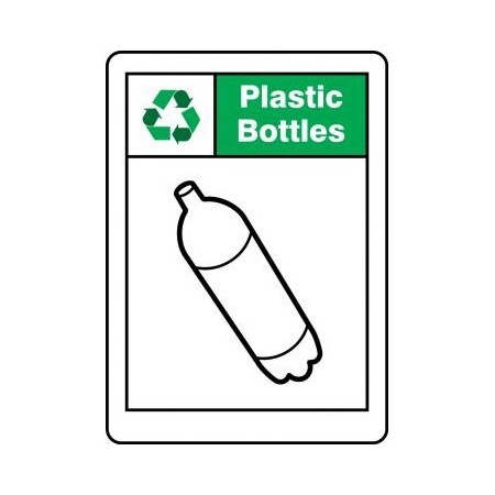 SAFETY SIGNS PLASTIC BOTTLES 10 X 7 MPLR677XL